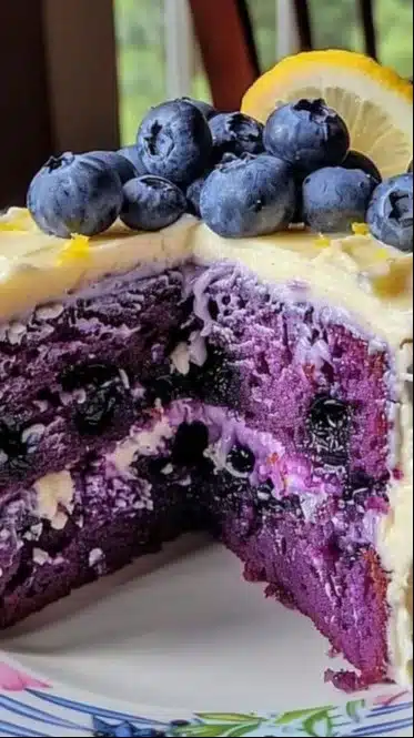 Blueberry Cake Lemon Frosting