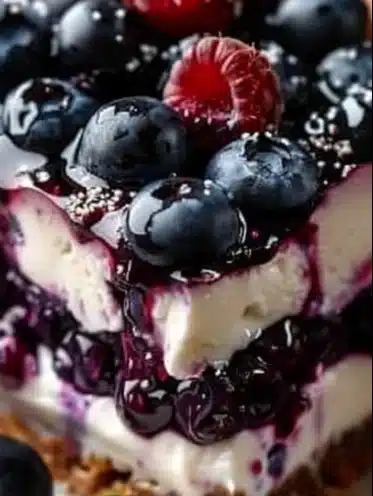 Blueberry Pretzel Salad