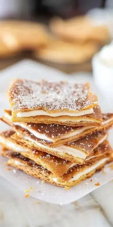 Delicious Churro Saltine Toffee topped with cinnamon and sugar