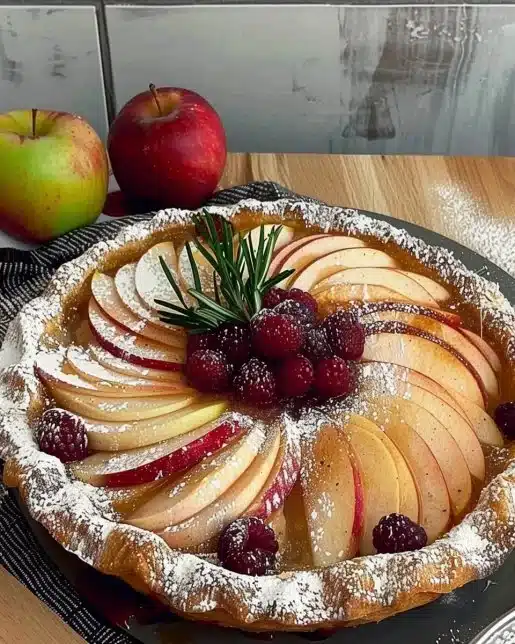 Cranberry apple galette with flaky crust and fresh fruit filling