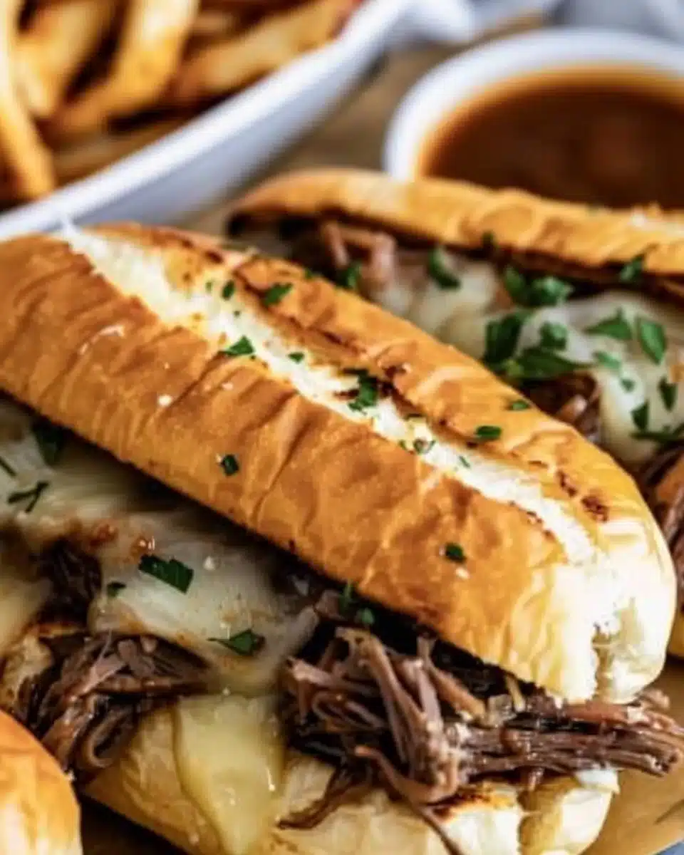 Crockpot French Dip Sandwiches