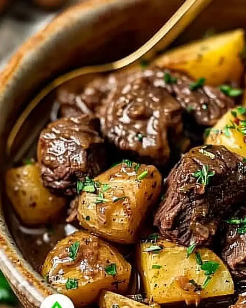Crockpot Loaded Steak and Potato Bake