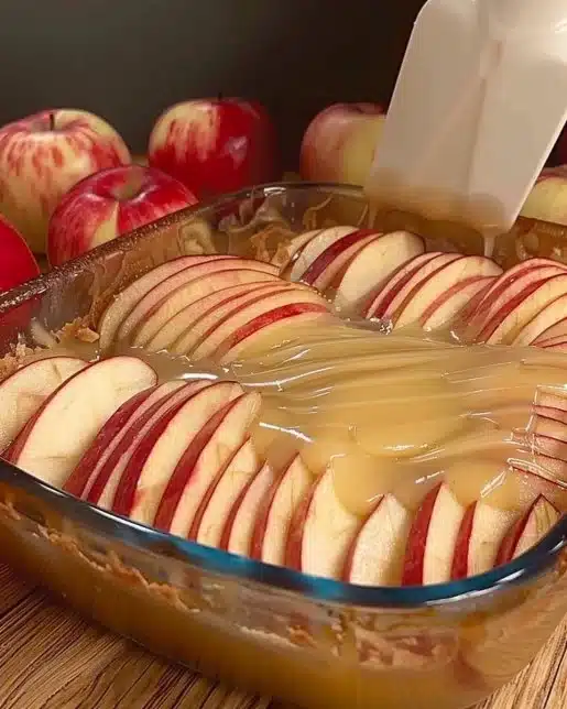 Delicious homemade apple pie with disappearing crust