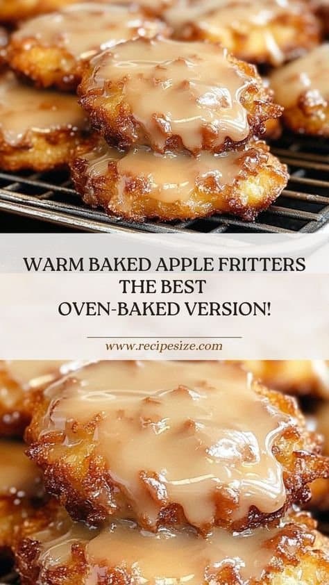 Mini Cinnamon-Apple Fritters with Vanilla Glaze