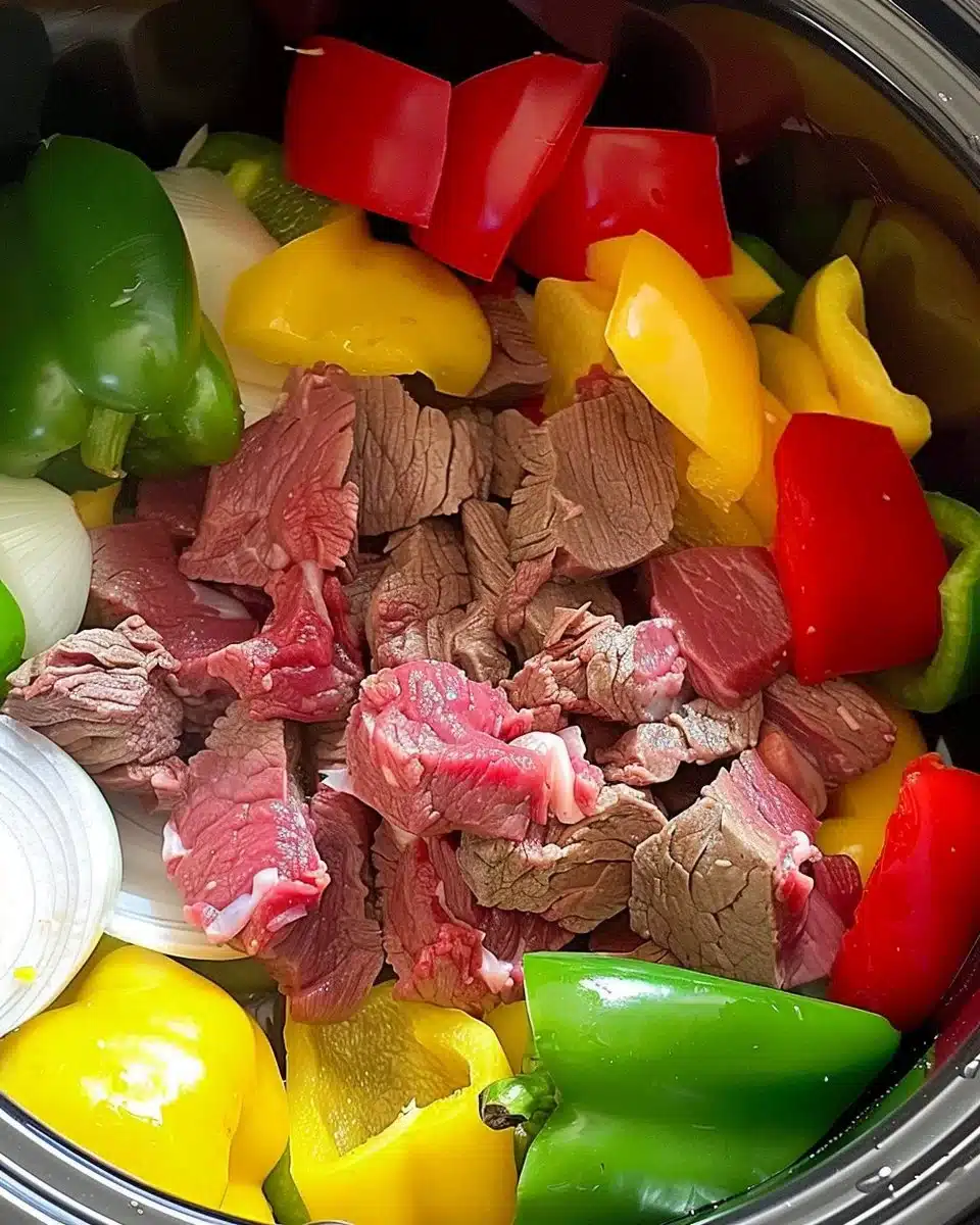 Easy Slow Cooker Pepper Steak