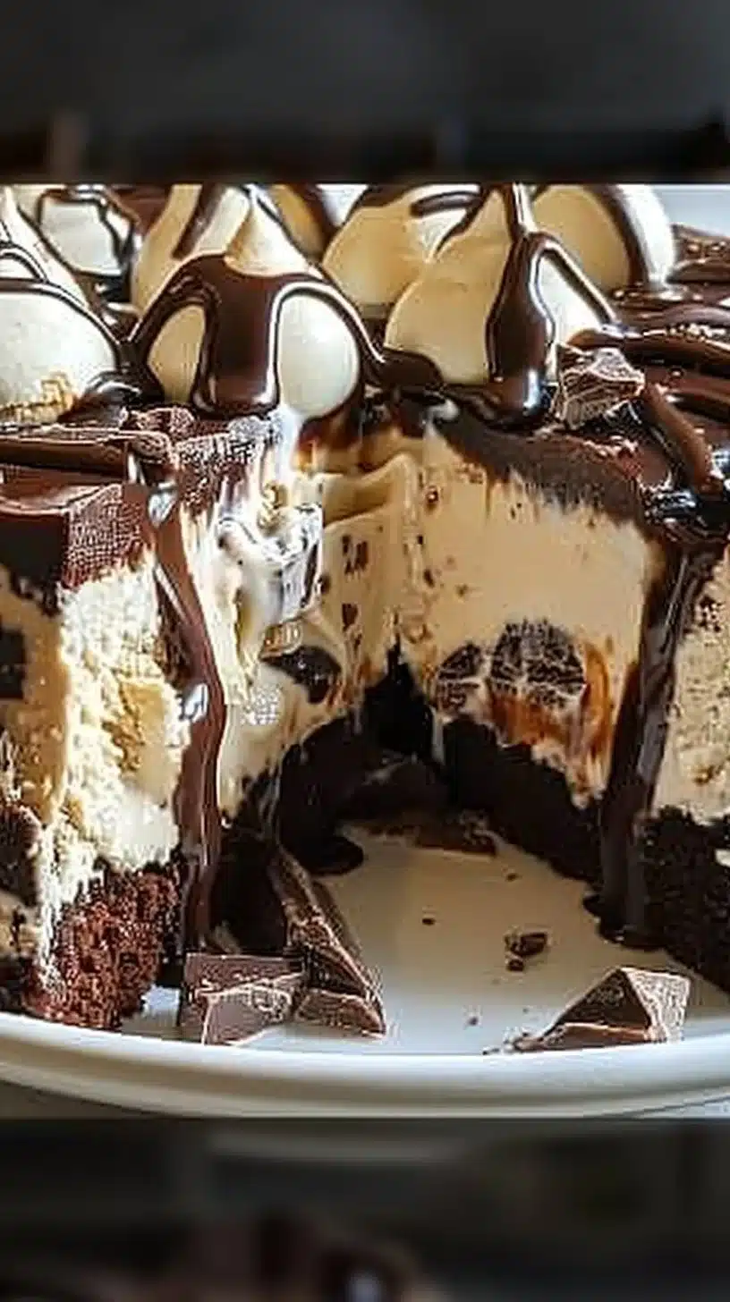 Frozen Brownie Ice Cream Cake