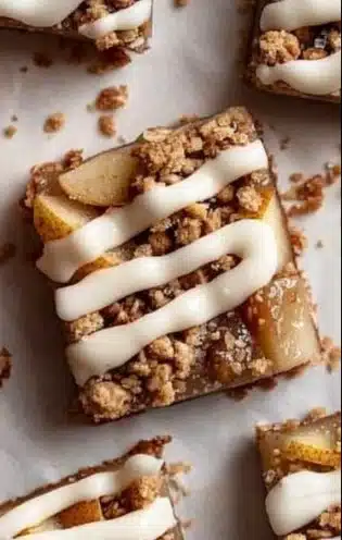 Healthy Pear Crumble Bars