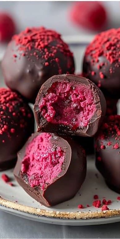 Velvety Raspberry Truffles: Melt-in-Your-Mouth Dessert!