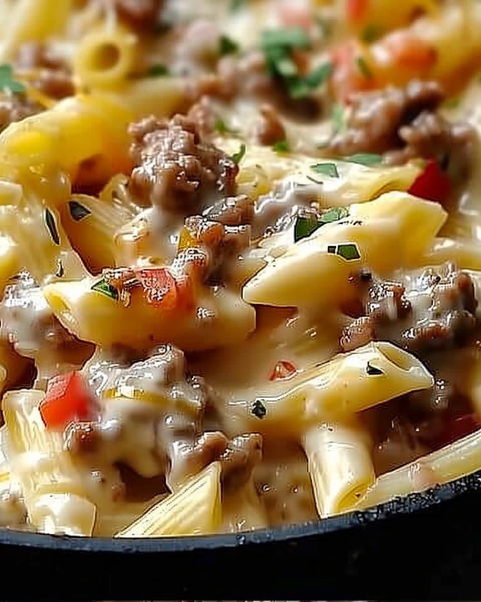 Loaded Cheeseburger Alfredo Pasta: Ultimate Creamy Dinner