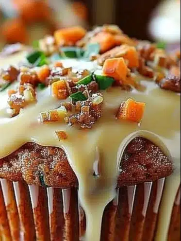 Moist Carrot Cake Zucchini Muffins