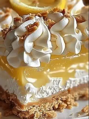 No-bake Oreo lemon dessert with creamy layers and cookie crust