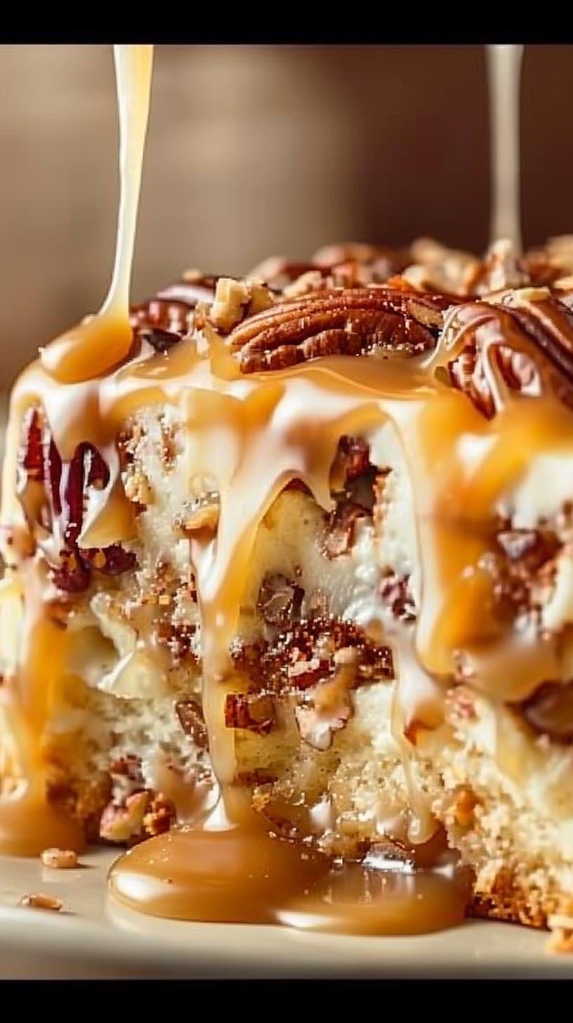 Butter Pecan Praline Poke Cake: A Southern-Style Indulgence