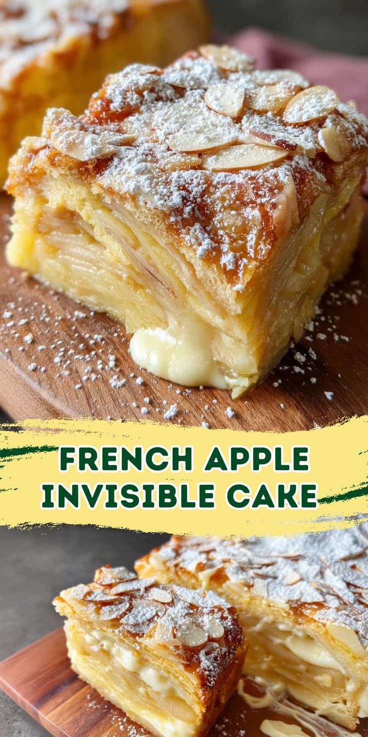 French Apple Invisible Cake: A Slice of Delight Awaits!