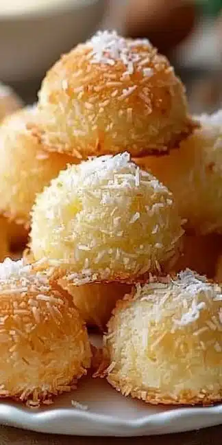 Delicious Portuguese coconut cakes with a tropical twist.