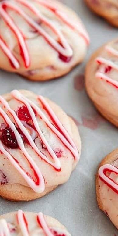 Soft Cream Cheese Cherry Almond Cookies