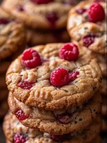 Raspberry Lemon Poppy Cookies