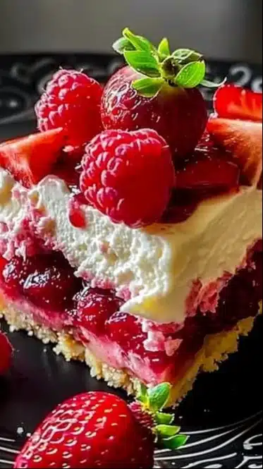 Strawberry Cheesecake Dump Cake