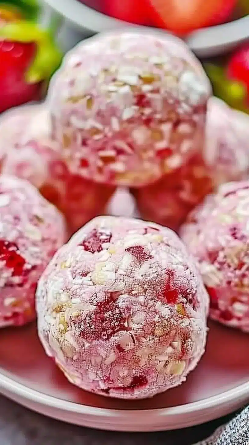 Strawberry Cheesecake Protein Balls