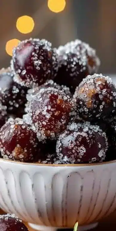 Homemade sweet sugar plums recipe with vibrant fruits and spices.