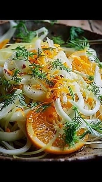 Shaved Fennel and Orange Salad with Holiday Herbs