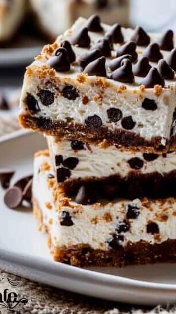 Chocolate Chip Cannoli Cheesecake Bars