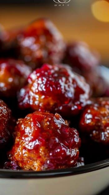Crockpot Cranberry Meatballs