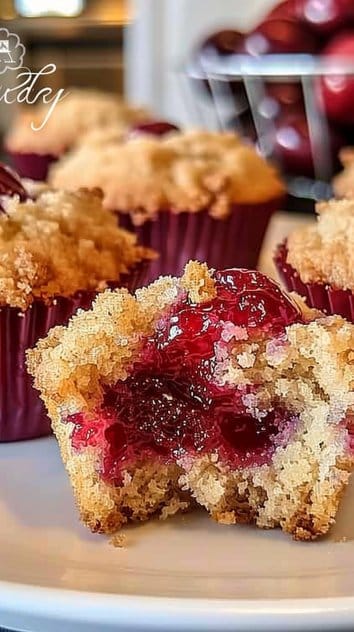 Cherry Cobbler Muffins
