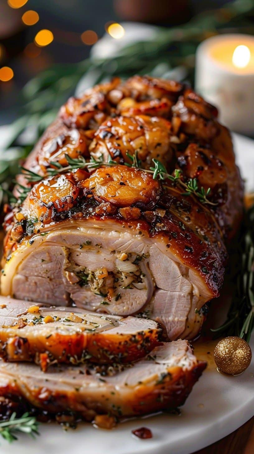 Delicious Christmas Stuffed Pork Roast