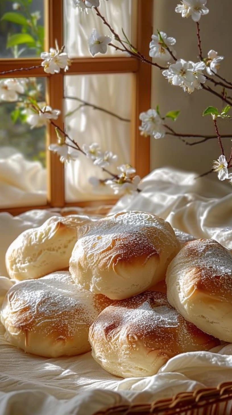 Soft Ricotta Almond Pillows