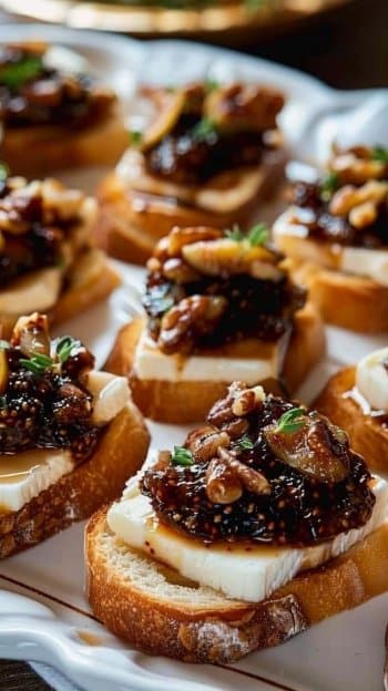 Fig & Brie Crostini – Elegant Holiday Appetizer