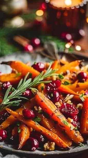 Roasted Carrot and Cranberry Christmas Salad