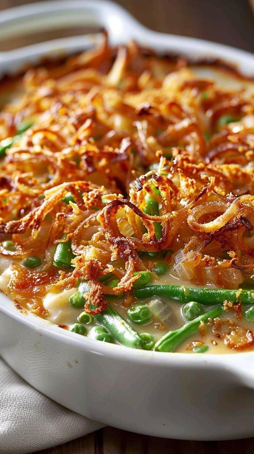 Irresistible Campbell's Green Bean Casserole