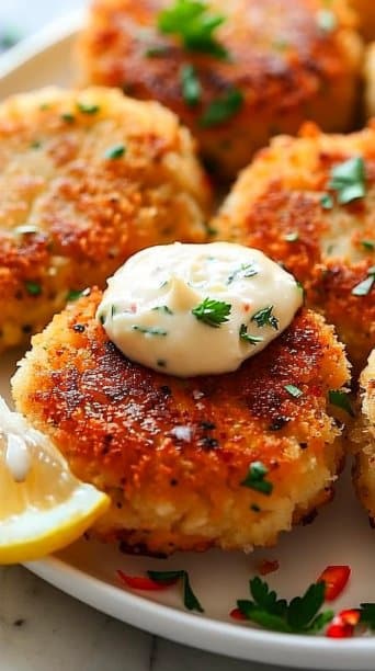 Shrimp Cakes with Lemon Aioli: A Crispy, Zesty Seafood Delight
