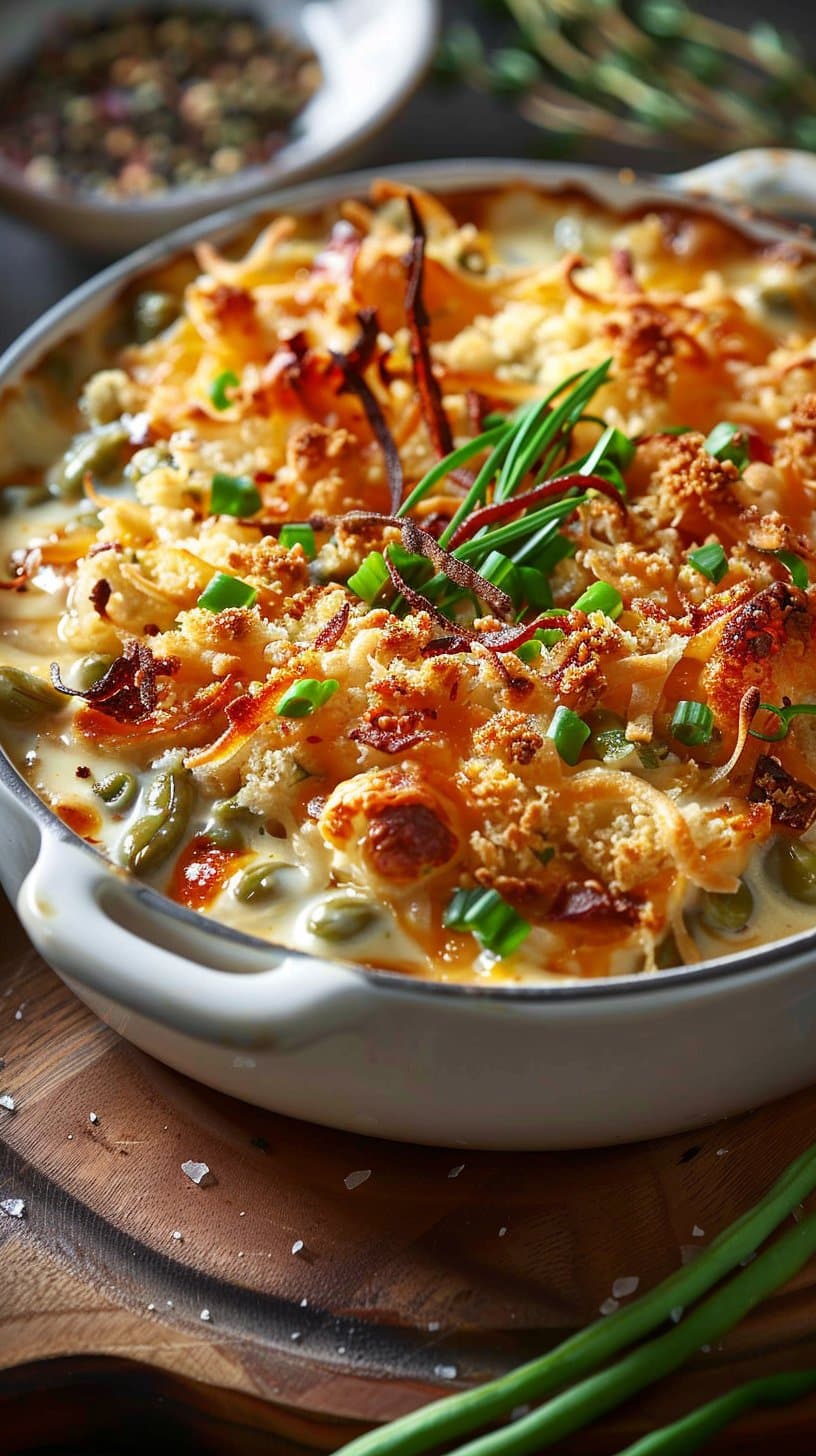 Irresistible Campbell's Green Bean Casserole