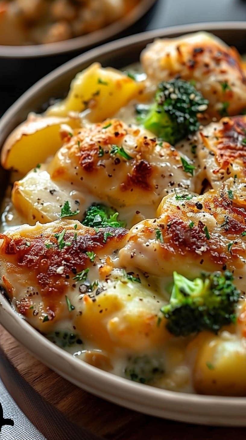 Baked Potato Chicken and Broccoli Casserole