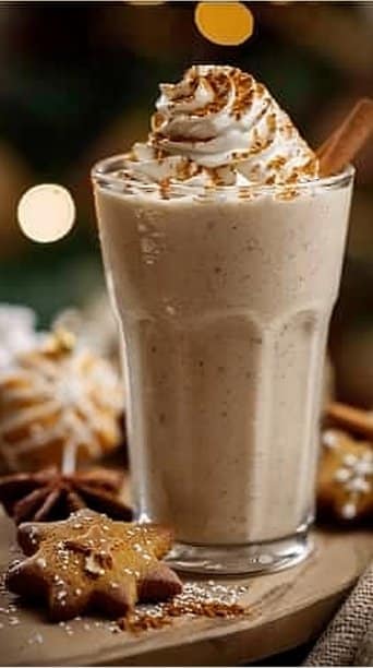 Gingerbread Cookie Smoothie with Cinnamon Whip
