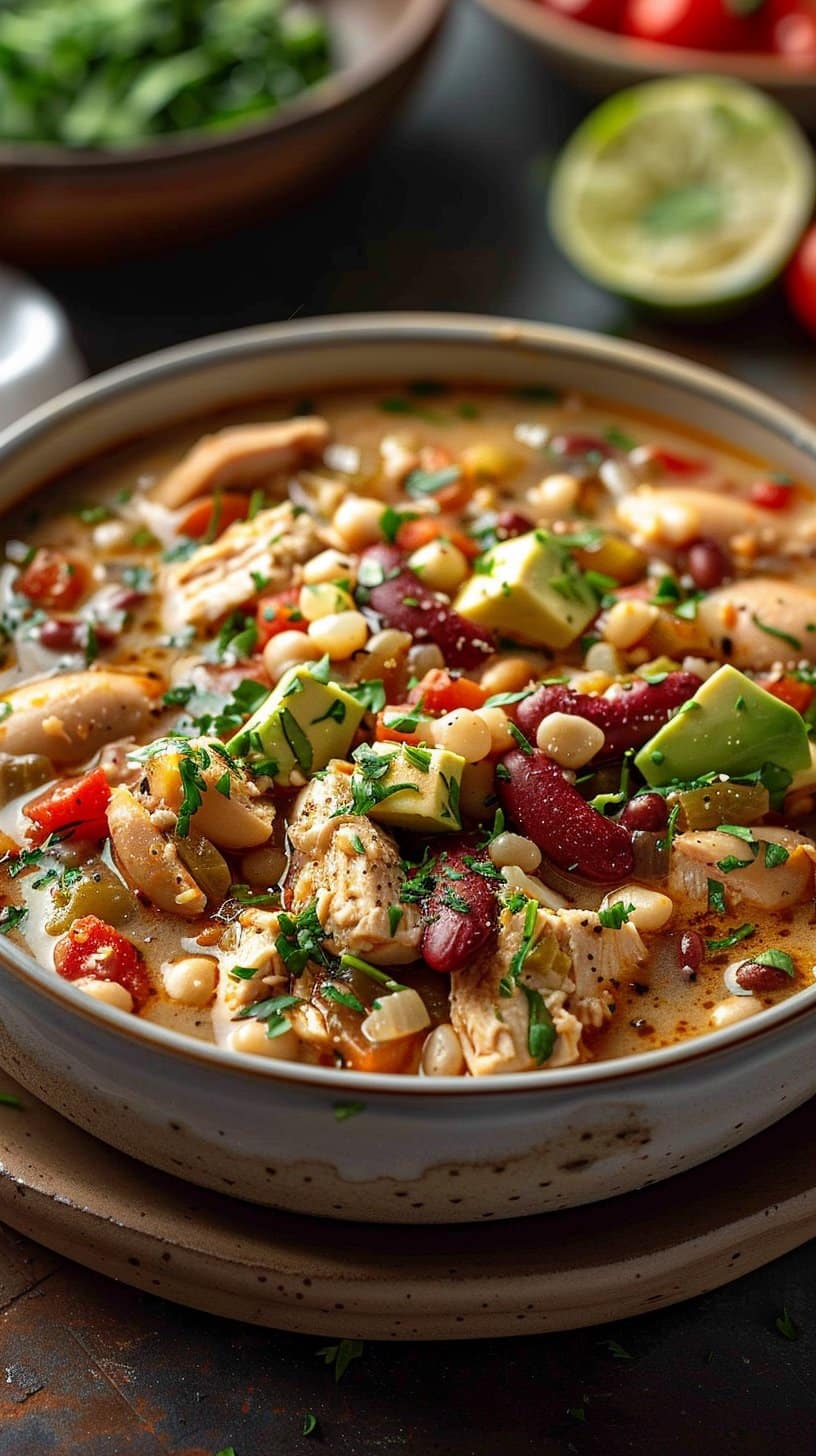 Mediterranean White Chicken Chili