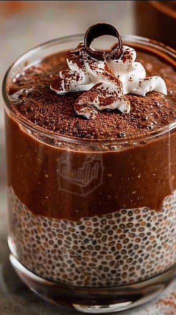 High Protein Chocolate Chia Seed Pudding
