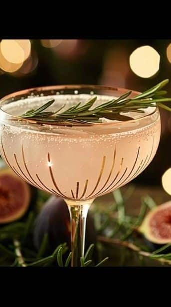 Fig and Rosemary French 75