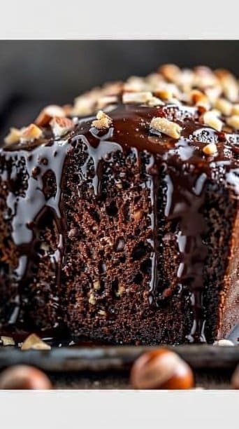 Chocolate Hazelnut Loaf with Espresso Glaze