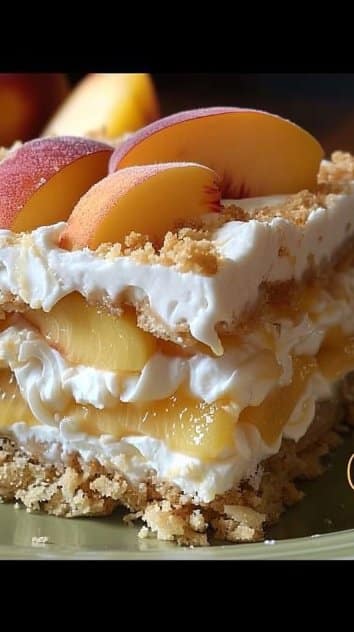 Peach & Yogurt Icebox Cake