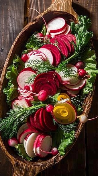 Candy Cane Beet and Radish Christmas Salad