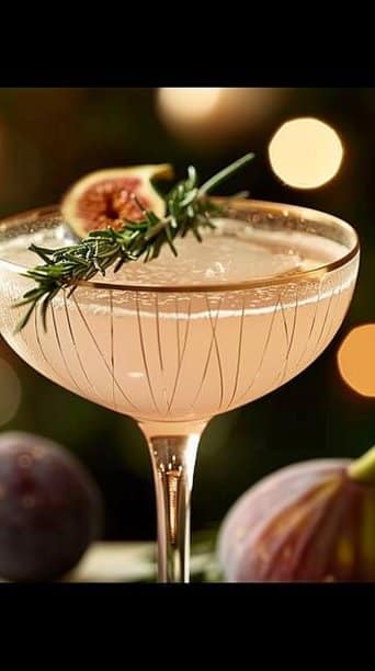 Fig and Rosemary French 75