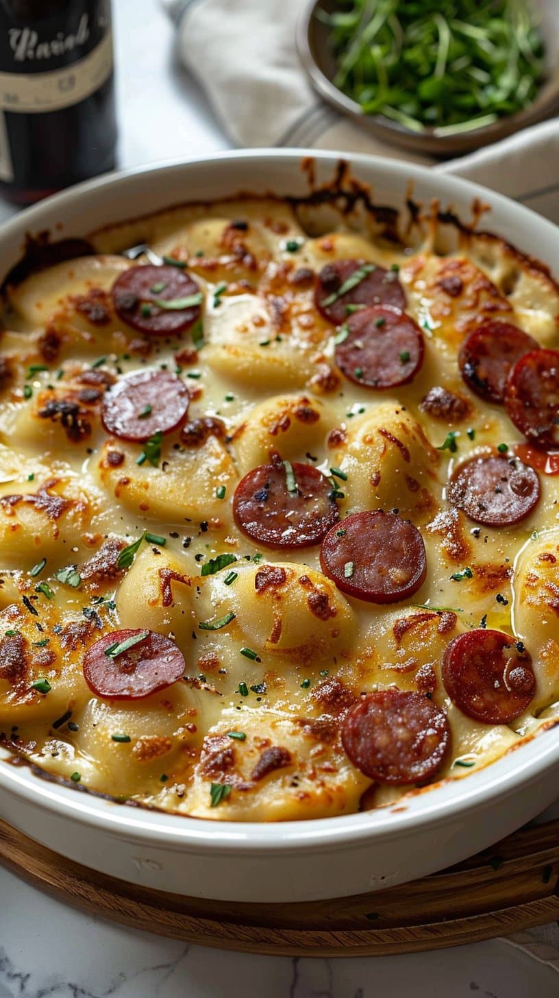 Classic Crockpot Pierogi Casserole With Kielbasa