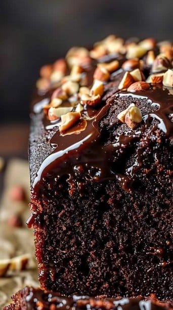 Chocolate Hazelnut Loaf with Espresso Glaze
