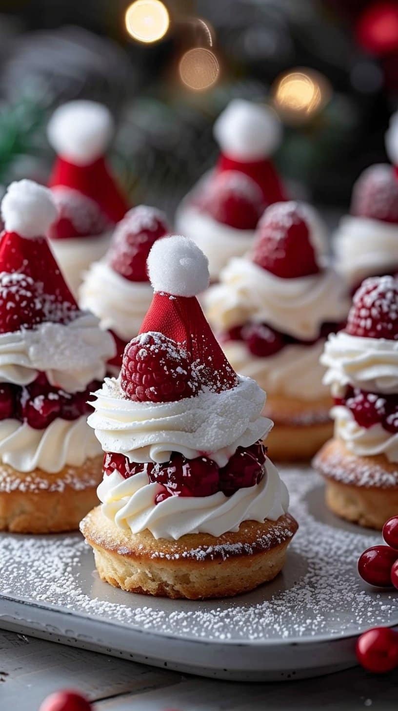 Santa Hat Yogurt Cake Sliders: A Festive, No-Bake Holiday Treat That Steals the Show