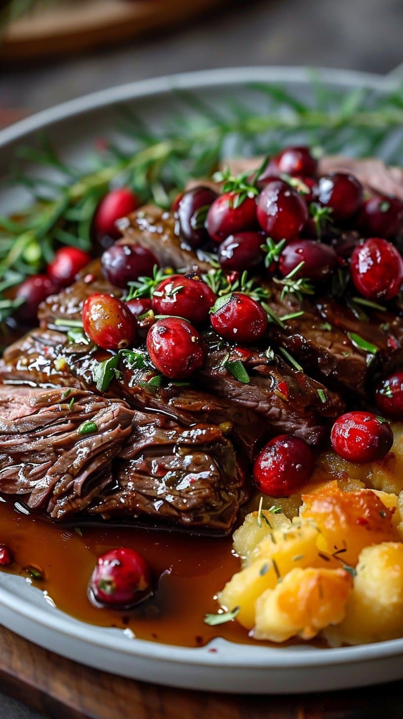 Cranberry Balsamic Roast Beef