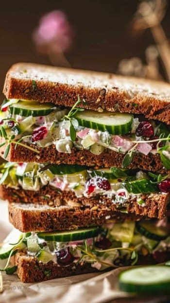 Easy Cucumber Salad Sandwiches