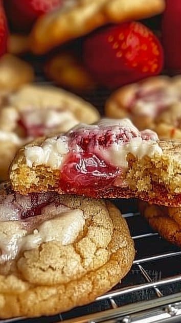 Strawberry Cheesecake Cookies
