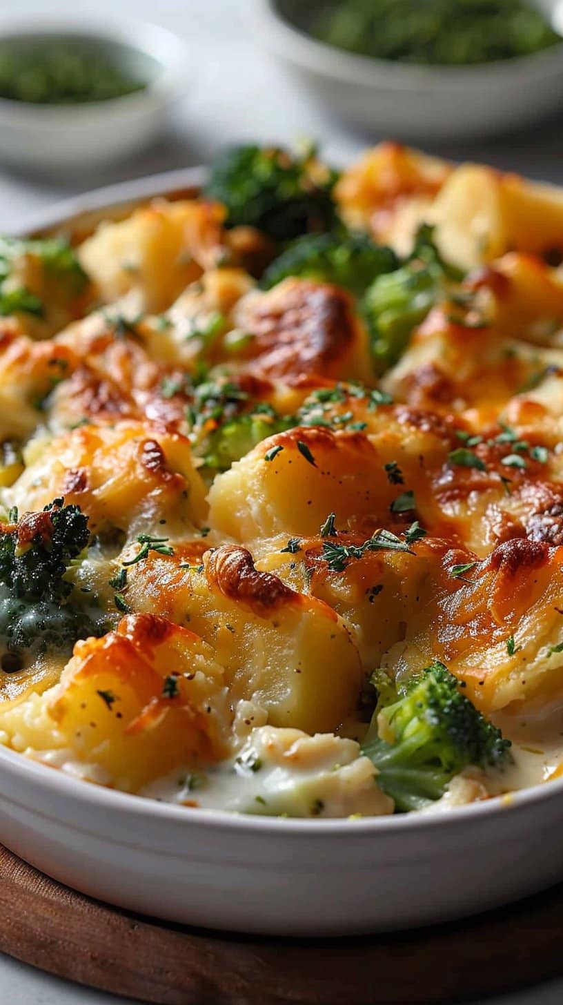 Baked Potato Chicken And Broccoli Casserole